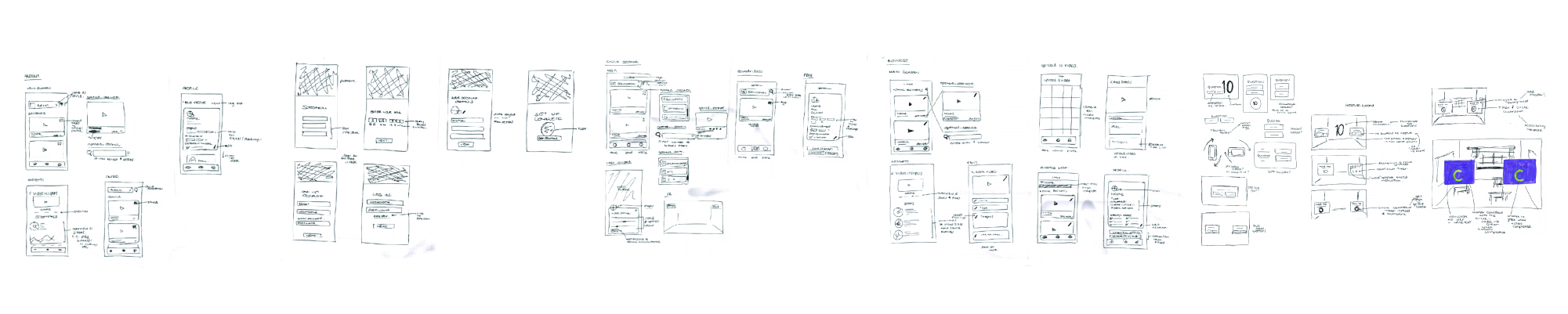 selection of developmental sketches