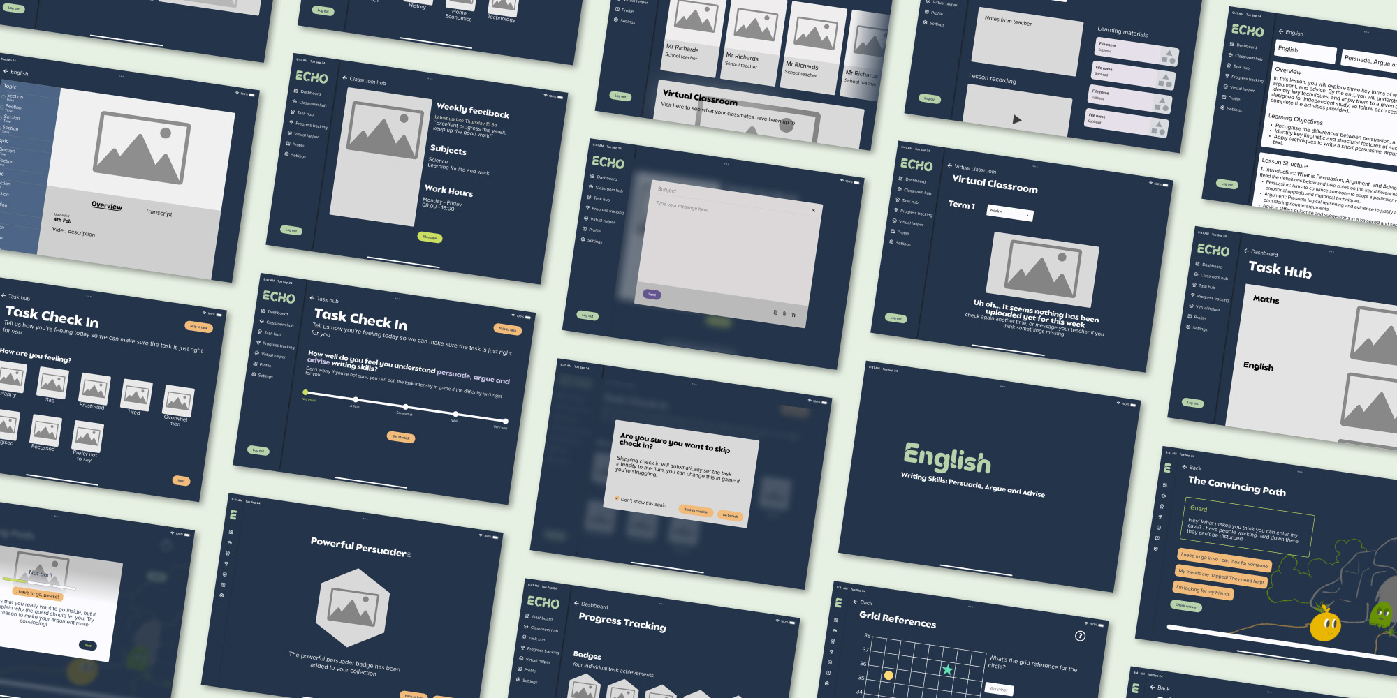 banner image showing a range of mid fidelity wireframes